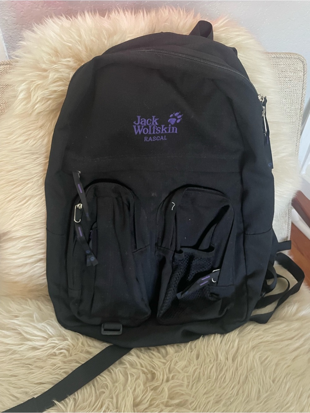 Jack Wolfskin Rascal Black Backpack - Durable Everyday Pack